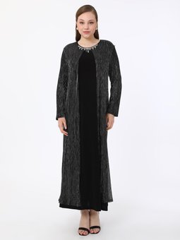 Büyük Beden Siyah Abiye Elbise