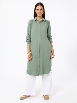 Pamuklu Müslin Kumaş Bağlama Detaylı Beyaz Pantolon