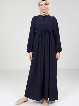 Lacivert Robalı Elbise