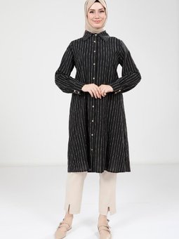 Siyah Tunik Pileli