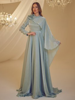 Mint Yeşili Duru Abiye Elbise