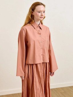 Tek Cepli Crop Somon Gömlek