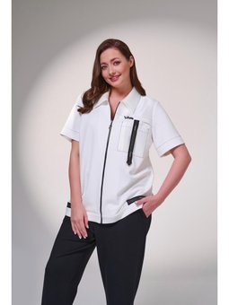 Büyük Beden Kısa Kollu Spor Ekru Ceket