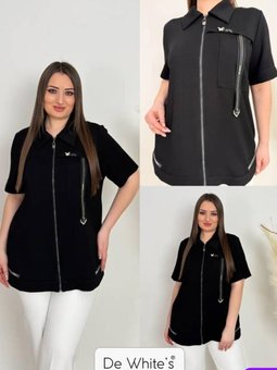 Büyük Beden Kısa Kollu Spor Siyah Ceket