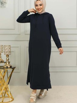 Lacivert Yırtmaçlı Spor Elbise