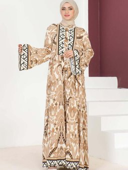 Taba Hale Viskon Elbise