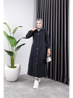 Cepli Düğmeli Denim Kot Trençkot