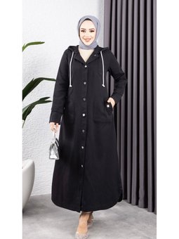 Düğmeli Cepli Gabardin Kap