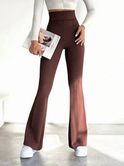 Kahve Beli Lastikli Likralı İspanyol Pantolon