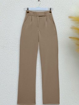 Vizon Beli Cırtlı Likralı Pantolon