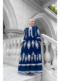 Viyona Lacivert Elbise