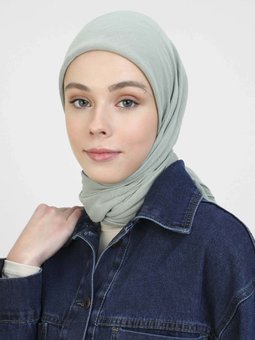 Büyük Boy Pamuk Mint Eşarp
