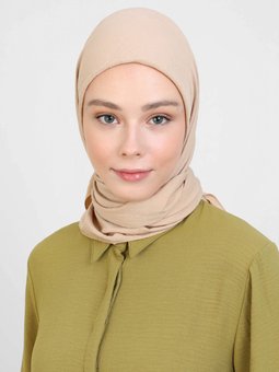 Pamuk Cazz Bej Eşarp