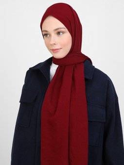 Pamuk Cazz Bordo Şal
