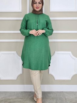 Benetton Nervür Ve Taş Detaylı Tunik