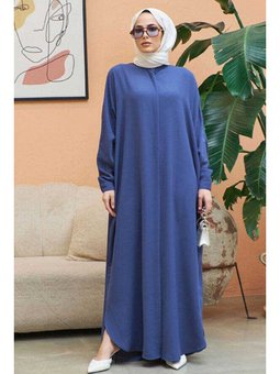 Krep Abaya İndigo