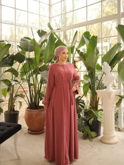 Pudra Ankanoor Gül Kurusu Gizli Patlı Biyeli Abaya Kol Ferace