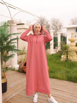 Pudra Ankanoor Yandan Fermuarlı Kapüşonlu Spor Elbise