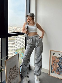 Gri Paraşüt Pantolon