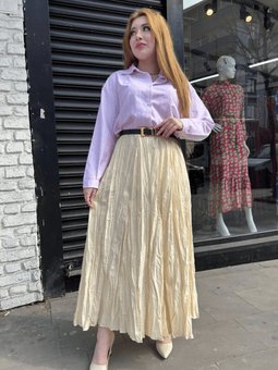 Krem Uzun Kraş Etek