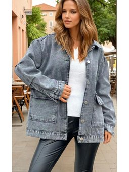 Gri Oversize Kot Ceket