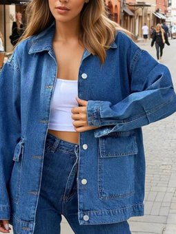 Mavi Oversize Kot Ceket