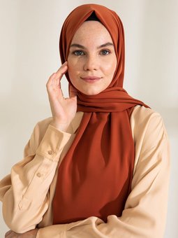 Medine İpeği Tarçın Şal