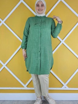 Benetton Çapraz Aller Ve Taş Detaylı Gömlek