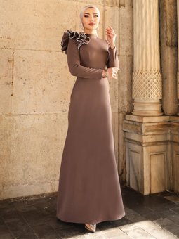 Gelincik Vizon Abiye Elbise