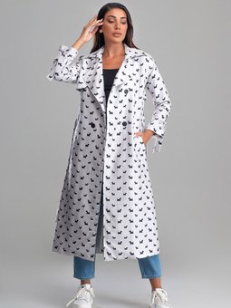 Arrow Kadın Oversize Beyaz Trençkot