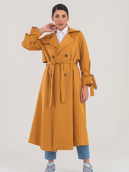 Parrot Kadın Oversize Hardal Trençkot