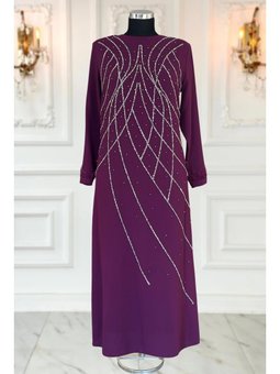 Asude Abiye Elbise Mürdüm