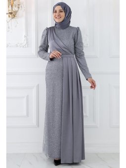 Ecmel Abiye Elbise Gri