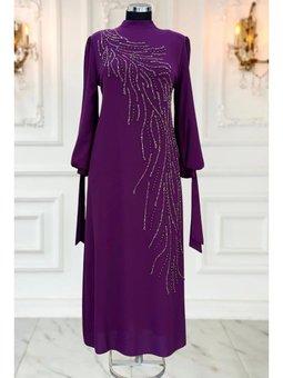 İrem Abiye Elbise Mürdüm