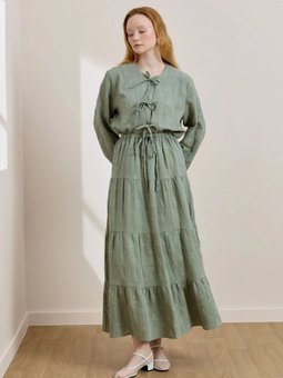 Fistolu Müslin Kat Çağla Etek