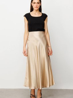 Gold Uzun Saten Etek