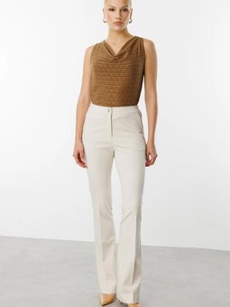 Taş Beli Lastikli Bol Paça Pantolon