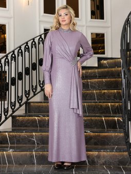 Açelya Lavanta Abiye Elbise