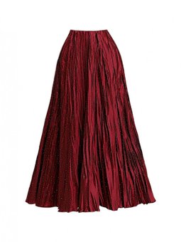 Bordo Uzun Taşlı Kraş Etek