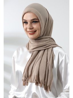 Hazır Pratik Fitilli Pamuklu Bej Şal