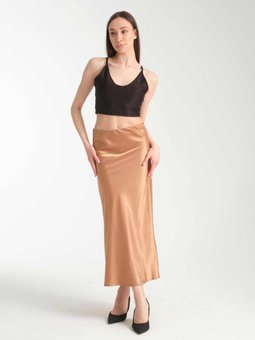 Vizon Uzun Saten Kumaş Etek