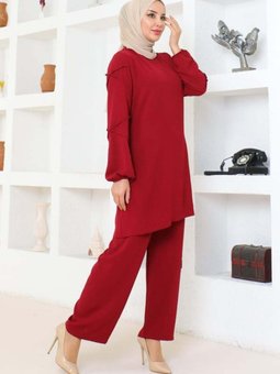 Bordo Kol Detaylı Aerobin