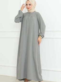 Gri Asya Aerobin Elbise
