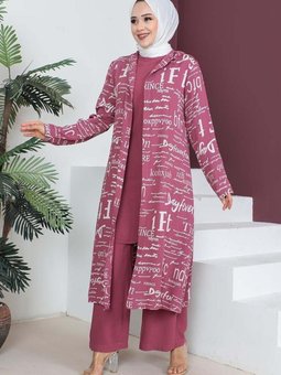 Gül Kurusu Yazılı Üçlü Takım