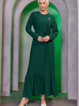 Haki Bürümcük Elbise