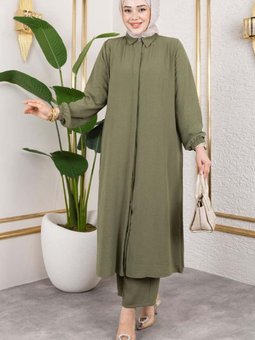 Haki Uzun Tunikli Aerobin İkili Takım