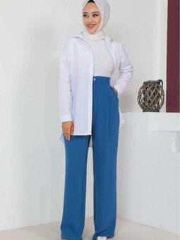 İndigo Büyük Beden Pantolon