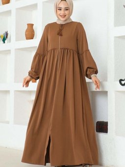 Kahverengi Balon Kollu Jessica Krep Ferace