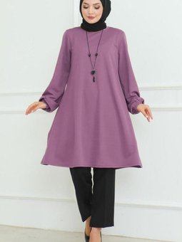 Lila Oversize Tunik