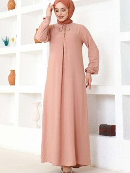 Pudra A Pile Viskon Elbise